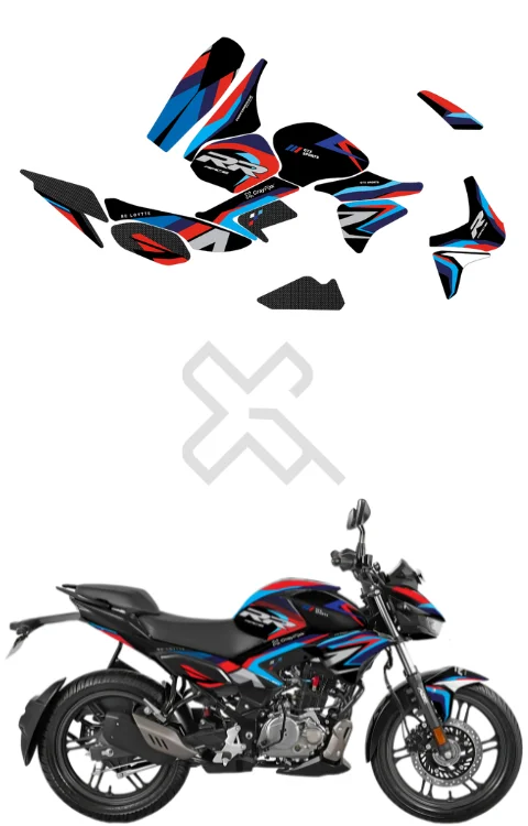 RR Edition Full Body Sticker Compatible with Xtreme 125R | Made In Premium Gloss Vinyl With FPF (Fade Protection Film), Water Proof, Precut Sticker, Pack Of 1 Compatible with Both Side